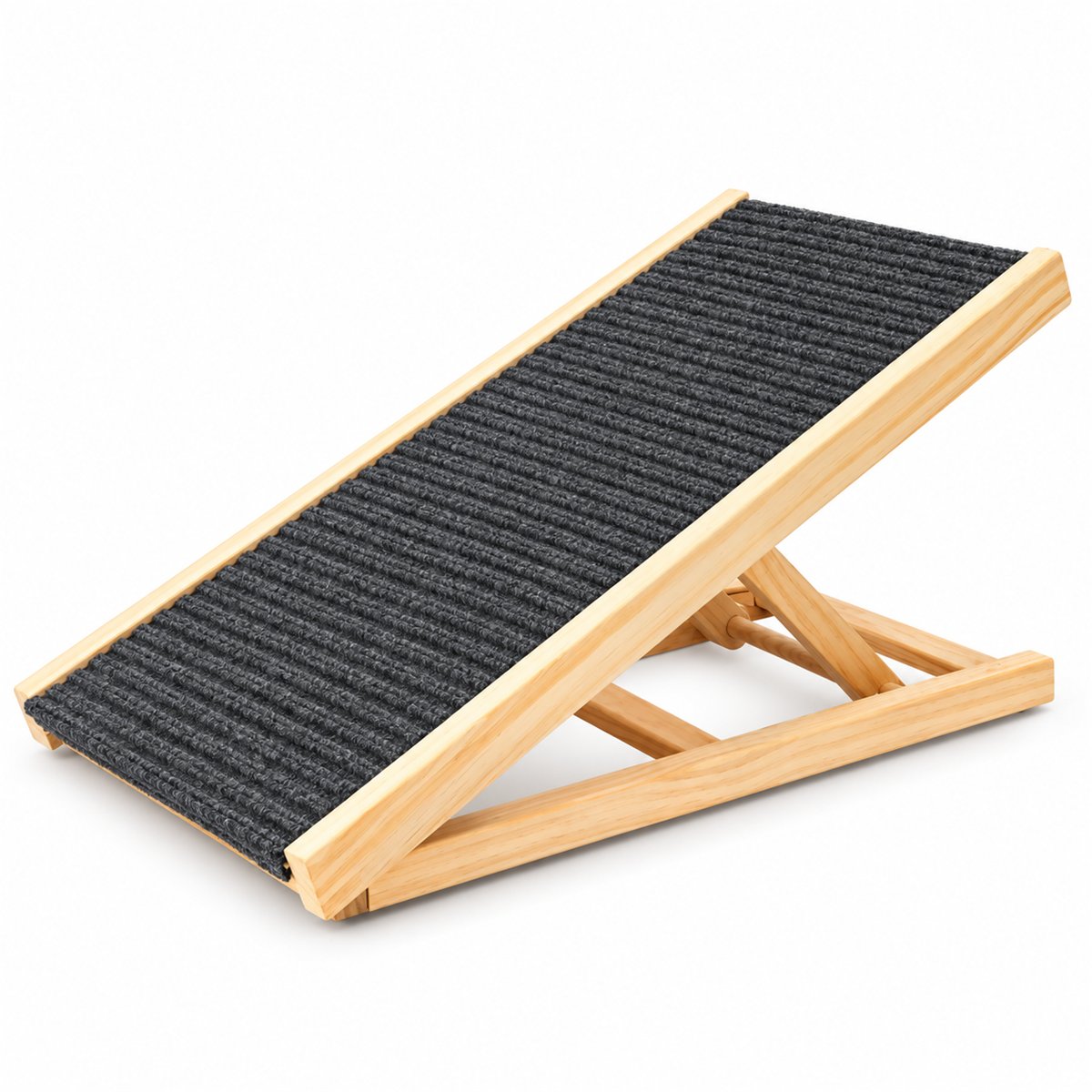 Rampa plegable de madera para perro